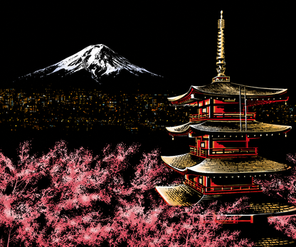 Sakura Nights at Mount Fuji 🌸🗻✨