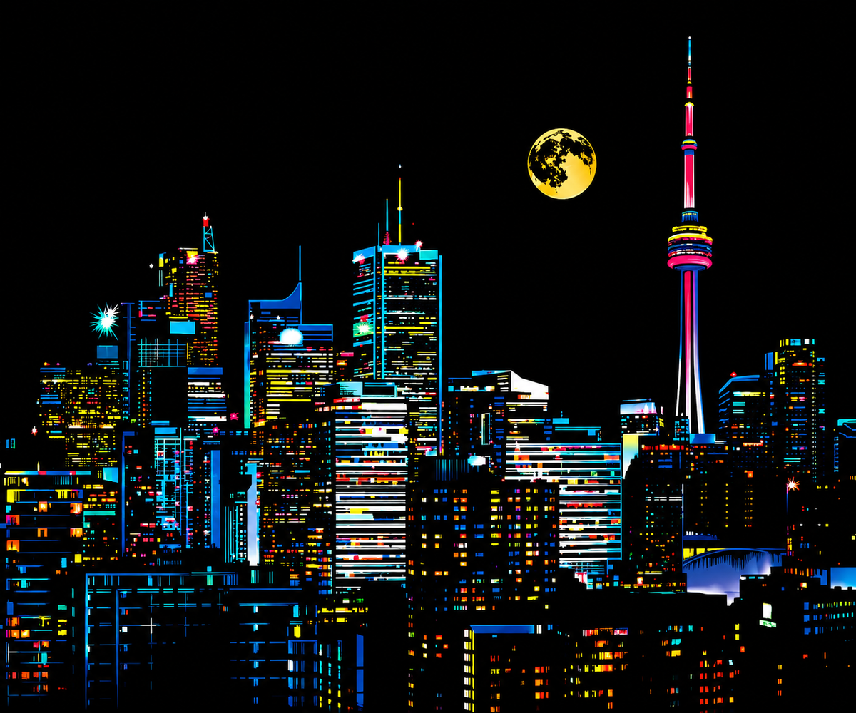 Toronto Moonlight Skyline 🌕🏙️✨
